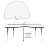 48" x 72" Kidney Dry-Erase Activity Table with Adjustable Standard Swivel Glide Legs - Whiteboard/Navy