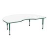 48" x 72" Kidney Dry-Erase Activity Table with Adjustable Chunky Legs - Whiteboard/Green