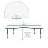 48" x 72" Kidney Dry-Erase Activity Table with Adjustable Chunky Legs - Whiteboard/Green