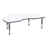 48" x 72" Kidney Dry-Erase Activity Table with Adjustable Chunky Legs - Whiteboard/Navy