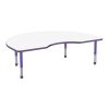 48" x 72" Kidney Dry-Erase Activity Table with Adjustable Chunky Legs -Whiteboard/Purple