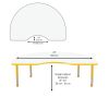 48" x 72" Kidney Dry-Erase Activity Table with Adjustable Chunky Legs - Whiteboard/Yellow