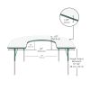 60" x 66" Horseshoe Dry-Erase Activity Table with Adjustable Standard Swivel Glide Legs - Whiteboard/Green
