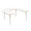 60" x 66" Horseshoe Dry-Erase Activity Table with Adjustable Standard Swivel Glide Legs - Whiteboard/Sand
