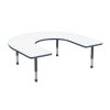 60" x 66" Horseshoe Dry-Erase Activity Table with Adjustable Chunky Legs - Whiteboard/Navy