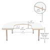 60" x 66" Horseshoe Dry-Erase Activity Table with Adjustable Chunky Legs - Whiteboard/Sand