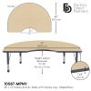 48" x 72" Kidney Woodgrain Activity Table with Adjustable Chunky Legs - Maple/Navy