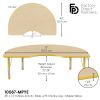 48" x 72" Kidney Woodgrain Activity Table with Adjustable Chunky Legs - Maple/Yellow