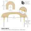 60" x 66" Horseshoe T-Molding Activity Table with Adjustable Standard Swivel Glide Legs - Maple/Yellow