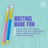 Textured Silicone Pencil Fidget Grip - 4 Sleeves and 2 Pencils