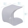 18" Wave Stool - Light Grey