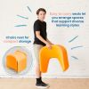 18" Wave Stool - Orange