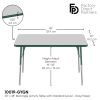 30" x 48" Rectangle Activity Table with Adjustable Swivel Glide Legs - Gray/Green