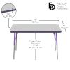 30" x 48" Rectangle Activity Table with Adjustable Swivel Glide Legs - Gray/Purple