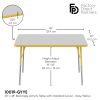 30" x 48" Rectangle Activity Table with Adjustable Swivel Glide Legs - Gray/Yellow