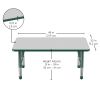 30" x 48" Rectangle Activity Table with Adjustable Chunky Legs - Gray/Green