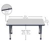 30" x 48" Rectangle Activity Table with Adjustable Chunky Legs - Gray/Navy