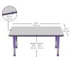 30" x 48" Rectangle Activity Table with Adjustable Chunky Legs - Gray/Purple