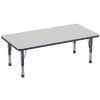 30" x 60" Rectangle Activity Table with Adjustable Chunky Legs - Gray/Navy
