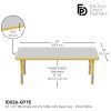 30" x 60" Rectangle Activity Table with Adjustable Chunky Legs - Gray/Yellow