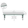 30" x 72" Rectangle Activity Table with Adjustable Chunky Legs - Gray/Green