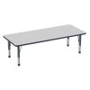 30" x 72" Rectangle Activity Table with Adjustable Chunky Legs - Gray/Navy