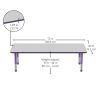 30" x 72" Rectangle Activity Table with Adjustable Chunky Legs - Gray/Purple