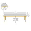 30" x 72" Rectangle Activity Table with Adjustable Chunky Legs - Gray/Yellow