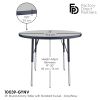 36" Round Activity Table with Adjustable Swivel Glide Legs - Gray/Navy
