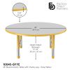 48" Round Activity Table with Adjustable Chunky Legs - Gray/Yellow