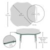 48" x 48" Clover Activity Table with Adjustable Swivel Glide Legs - Gray/Green