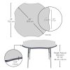 48" x 48" Clover Activity Table with Adjustable Swivel Glide Legs - Gray/Navy