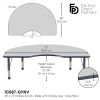 48" x 72" Kidney Activity Table with Adjustable Chunky Legs - Gray/Navy