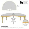 48" x 72" Kidney Activity Table with Adjustable Chunky Legs - Gray/Yellow