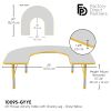 60" x 66" Horseshoe Activity Table with Adjustable Chunky Legs - Gray/Yellow