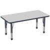 24" x 48" Rectangle Activity Table with Adjustable Chunky Legs - Gray/Navy