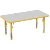 24" x 48" Rectangle Activity Table with Adjustable Chunky Legs - Gray/Yellow