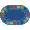 Circletime Alphabet Oval Seating Rug - 6' x 9'