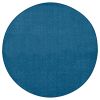 Mt. St. Helens Marine Blue Oval Solid Carpet - 6' x 6'