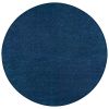 Mt. St. Helens Marine Navy Oval Solid Carpet - 6' x 6'