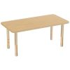 24" x 48" Rectangle Activity Table with Adjustable Chunky Wood Legs - Maple Grain/Natural Wood
