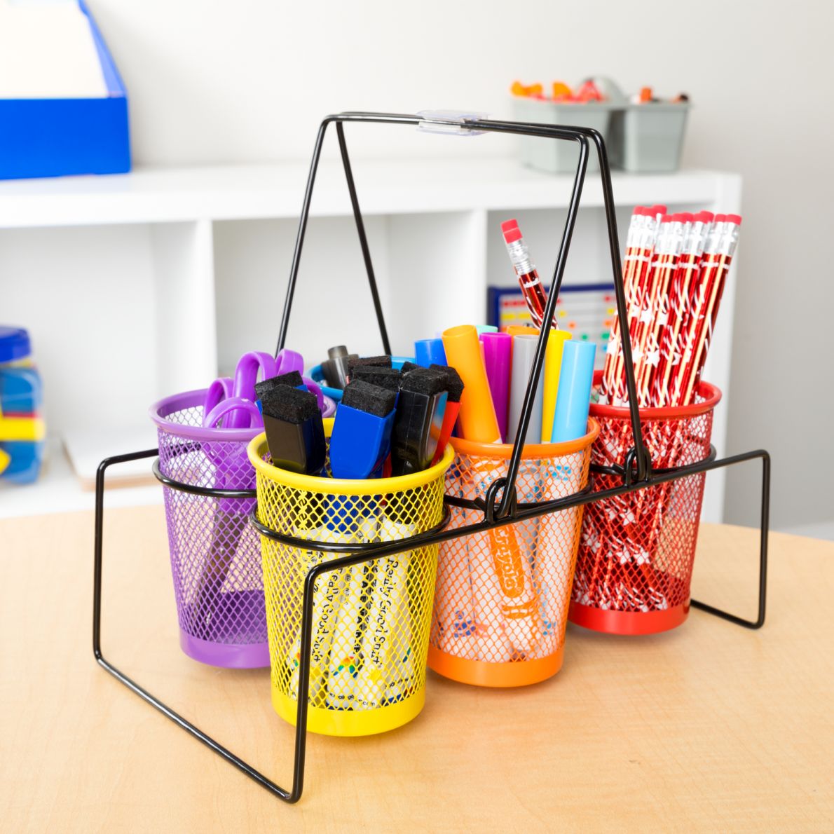 Store More® Wire Works Classroom Supply Caddy 1 caddy, 6 cups