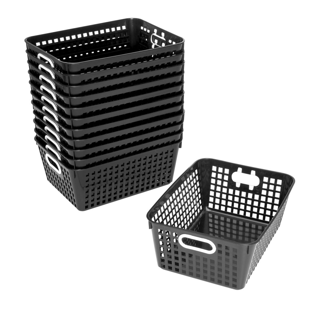 Book Baskets Large Rectangle Black Color Really Good Stuff