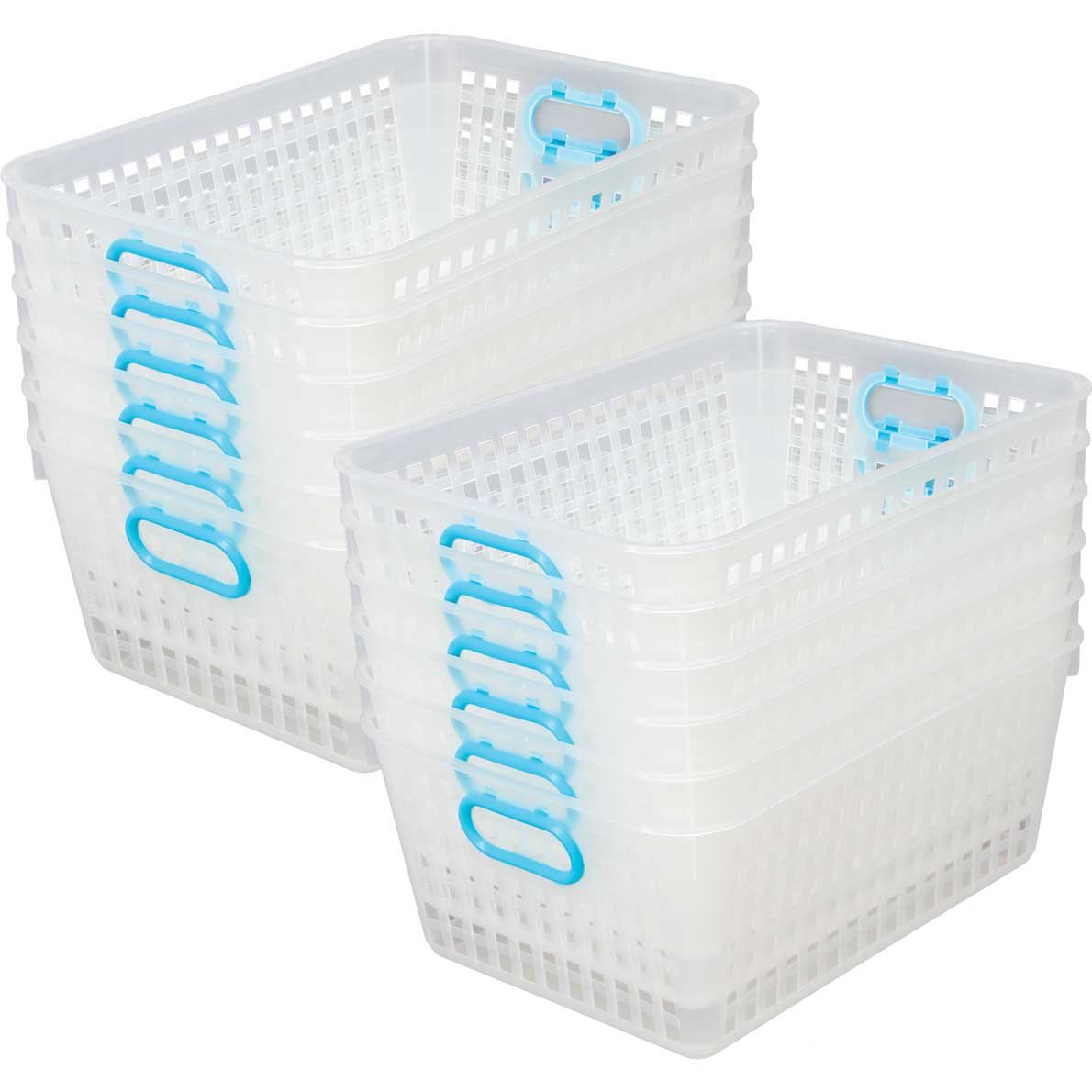 Book Baskets, Large Rectangle Clear 12 baskets
