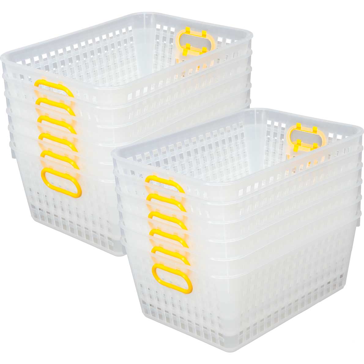 Book Baskets, Large Rectangle Clear 12 baskets