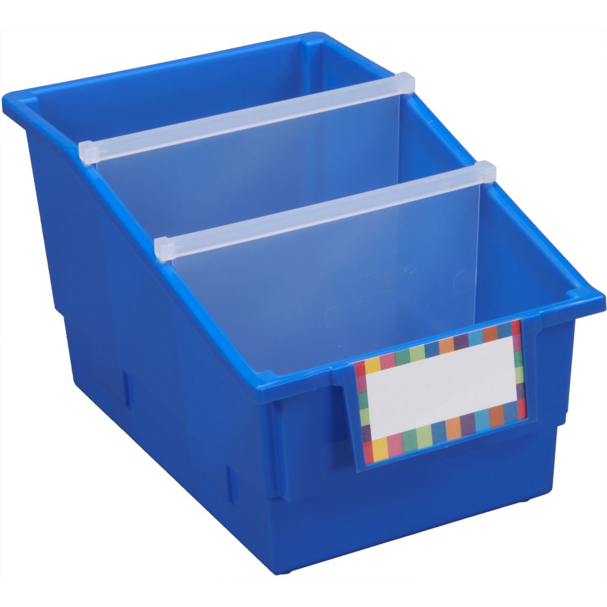 4Pack SingleColor Chapter Book Library Bins™ With Dividers