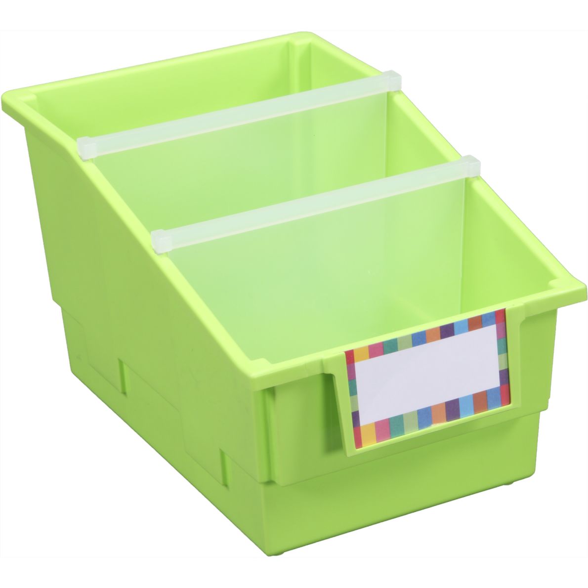 4Pack SingleColor Chapter Book Library Bins™ With Dividers