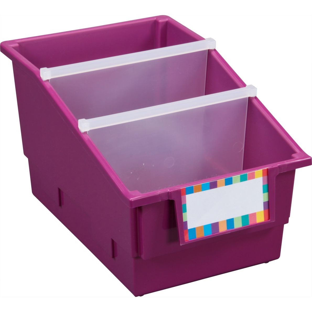 Chapter Book Library Bins™ With Dividers Royal