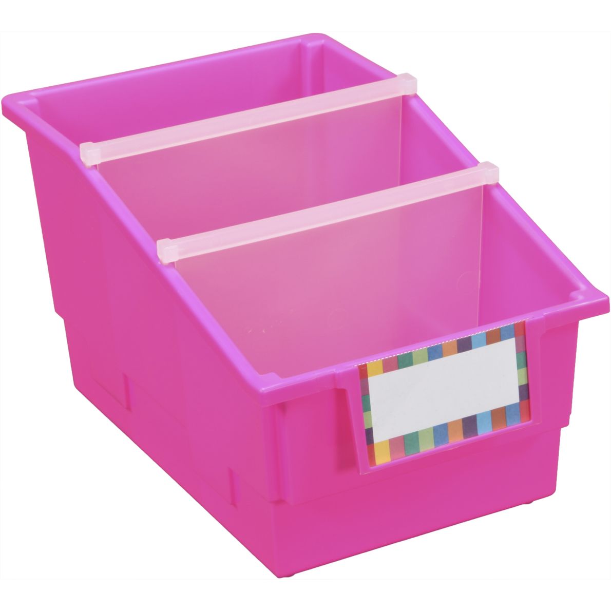 12Pack SingleColor Chapter Book Library Bins™ With Dividers