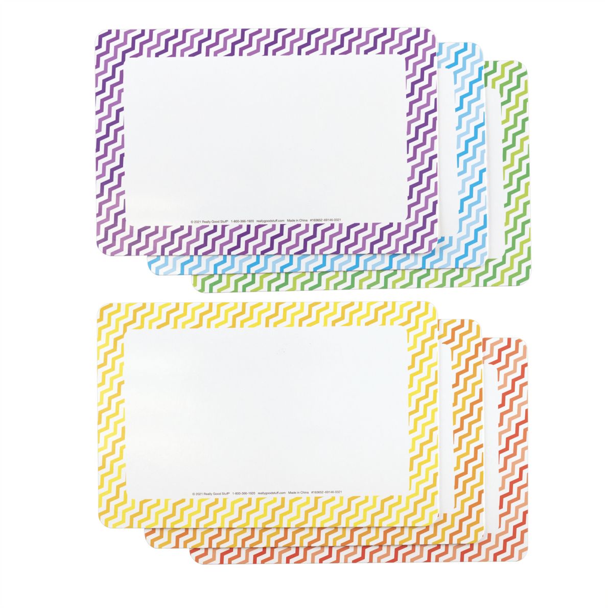 Dry Erase Mats Chevron 6 Colors